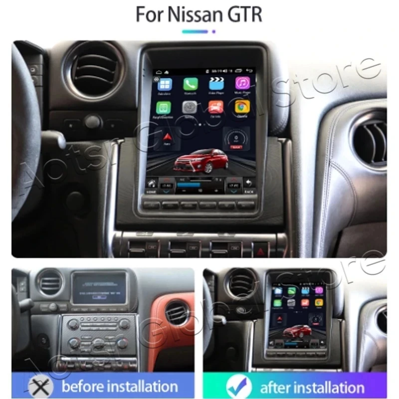 

IPS Android 12.0 8+256G For Nissan GT-R GTR R35 2009-2017 Stereo Car Multimedia Player Auto Radio GPS Navi Head Unit DSP Carplay