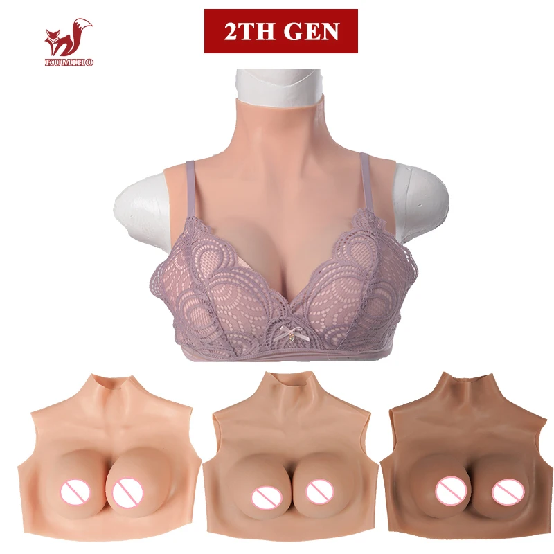KUMIHO Sissy BCDEG Cup Fake Boobs Realistic Silicone Breast Forms