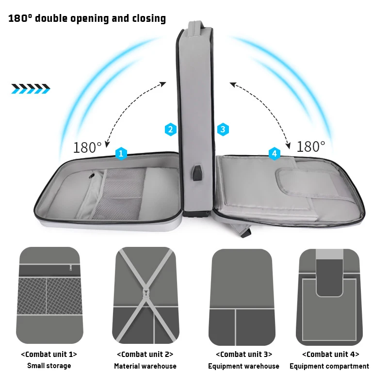 4539-8f226e.jpg 17.3" Laptop Backpack Plastic Work Backpack Waterproof ESports Backpack Hard Shell