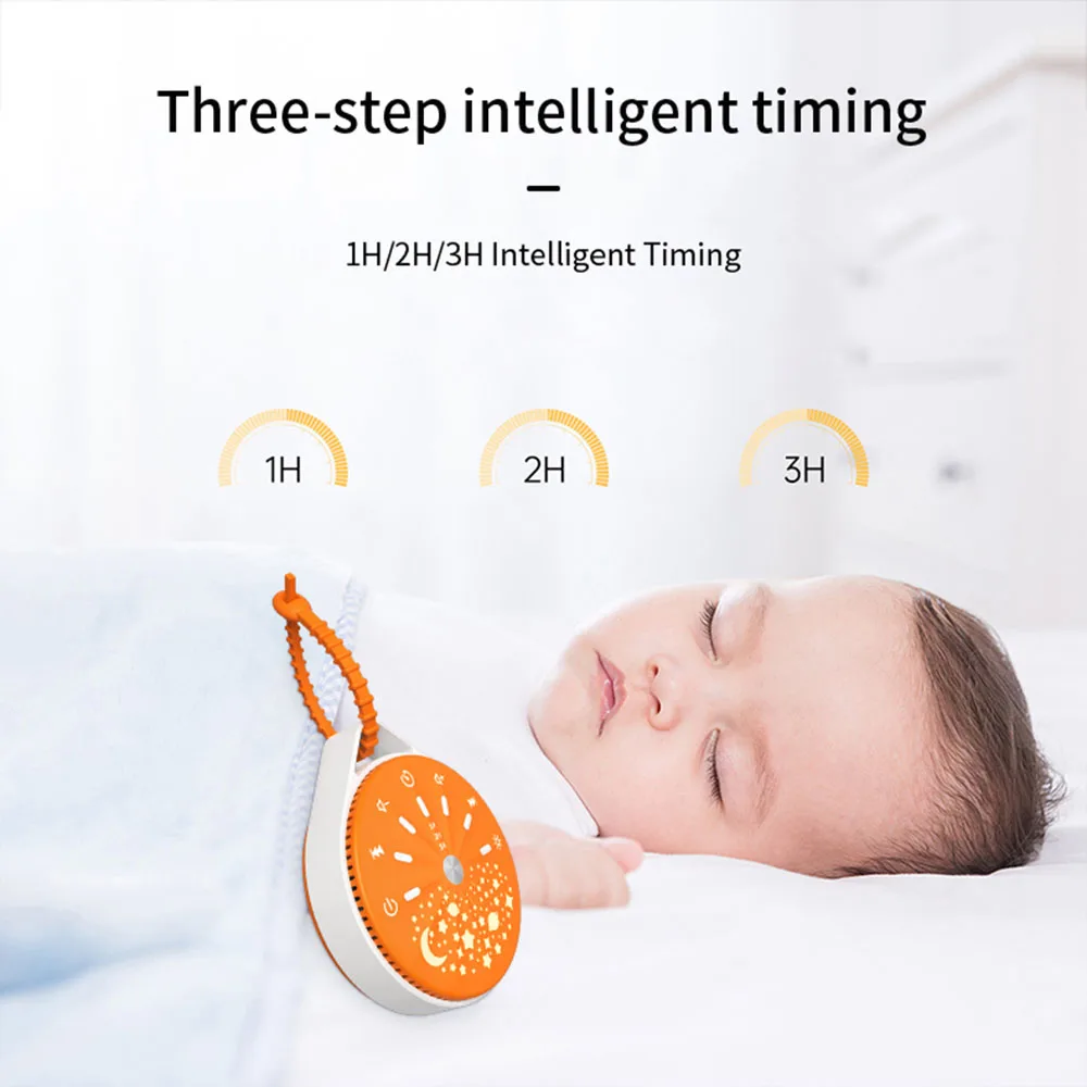 White Noise Machine Baby White Noise Machine USB Rechargeable Sleep Machine Baby Sleep Sound Player Night Light Timer Noise Player for Sleeping