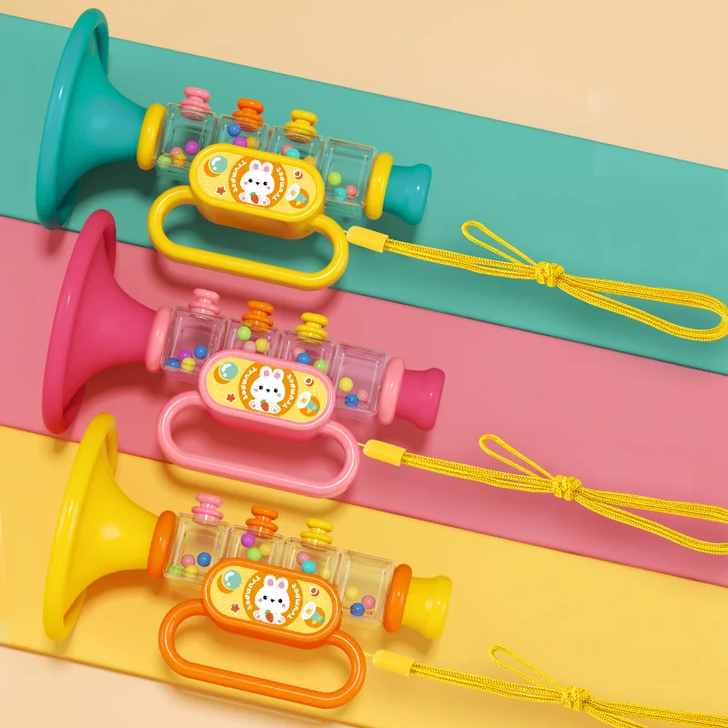 Cartoon Rabbit Trumpet Mini Multi Function Playable Musical Instrument Funny Early Educational Creative Learning Horn Toy 5