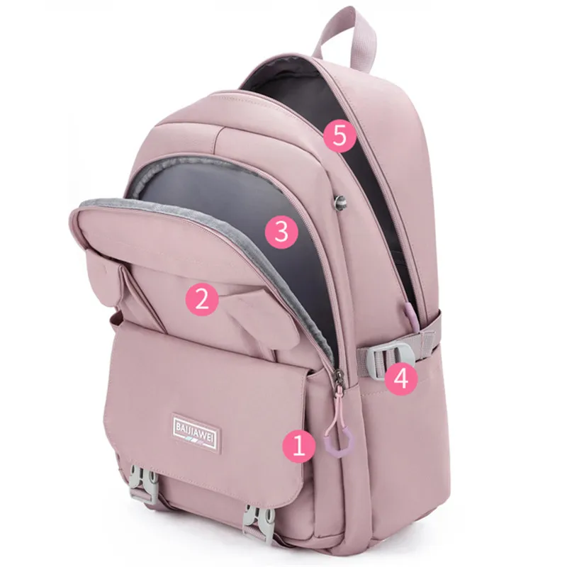Teenage Girls Rabbit School Bags Large Capacity Black Multifunctional College Middle High Student Schoolbag Backpacks Women 2023 2
