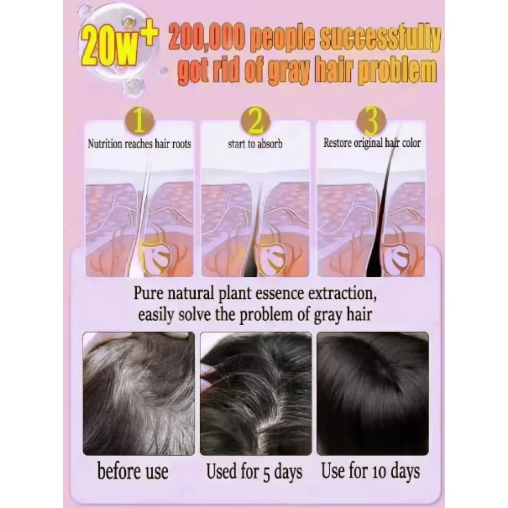 Repairs natural color remove gray hair and restore natural hair color in 7 days hair treatment