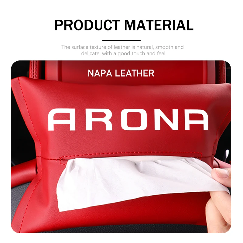 시트 카 티슈 박스 가죽 시트 백 걸이식 티슈 가방 보관 액세서리 Cupra Ibiza Leon E-racer Altea Formentor FR