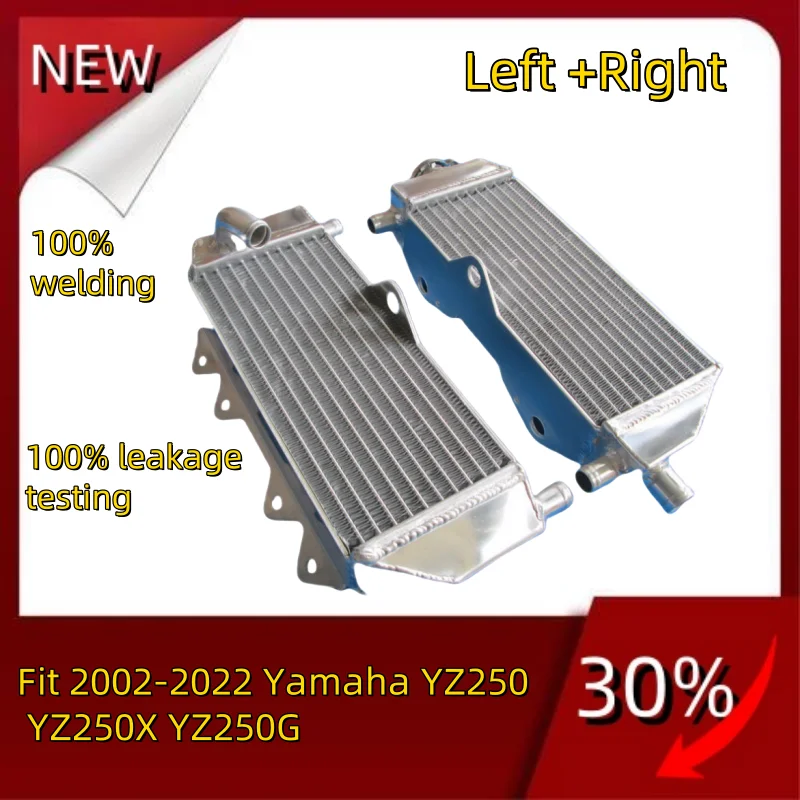 L+R all Aluminum Radiator Cooler Fit 2002-2022 Yamaha YZ250 YZ250X ...