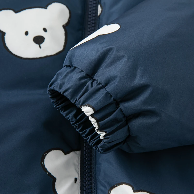 Dave Bella New Winter Down Jacket Boy White Duck Down Coats Kids Children Bear Print Outerwear DB4223517