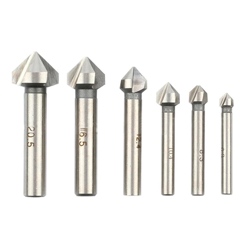 GVSS Fasenfräser-Set HSS – 6 Größen, 90°, Für Holz, Metall & PVC, Präzise & Schnell