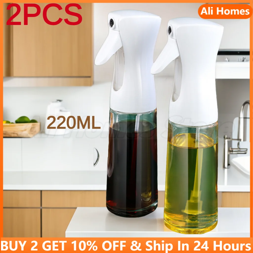 2PCSOilCookingBottle220MLKitchenOilSprayBottleBBQBakingOlive