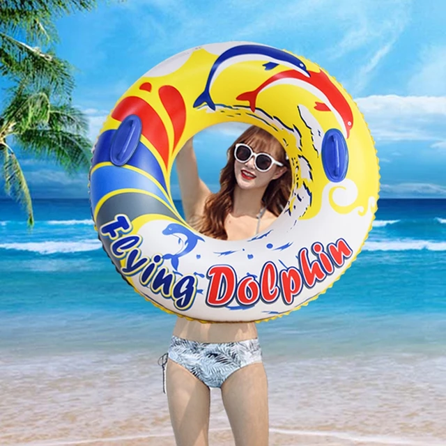 Dolphin Cartoon Summer Swimming Ring Play Set for Kids/Friend/Family Play with 2