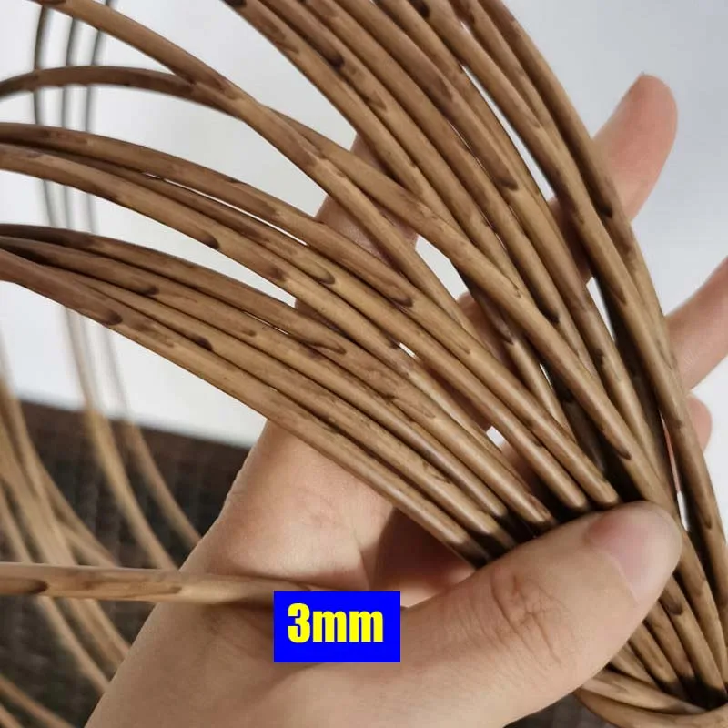 Rattan Cane Weaving Material Rattan Weaving Material 10 Meters Plastic Rattan Material For Weave Round/Flat PE Synthetic Cane Rope For Knit Repair Chair Basket Table Sofa Diy Crafts