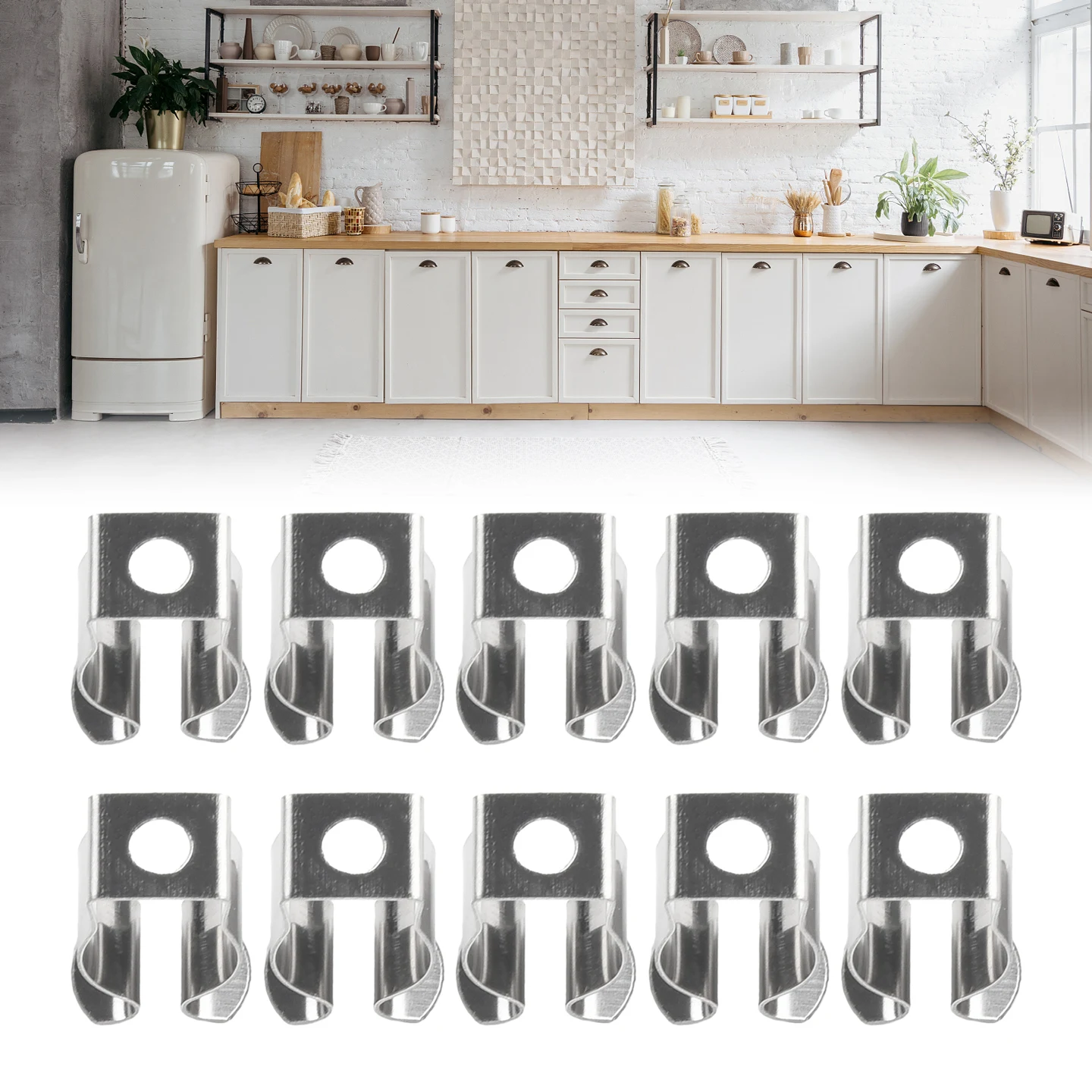 10pcs Spring Terry Clips Stainless Steel Narrow Base Tools 6mm-28mm Heavy Duty Tools Storage Hangers For Garages Sheds Hardwares