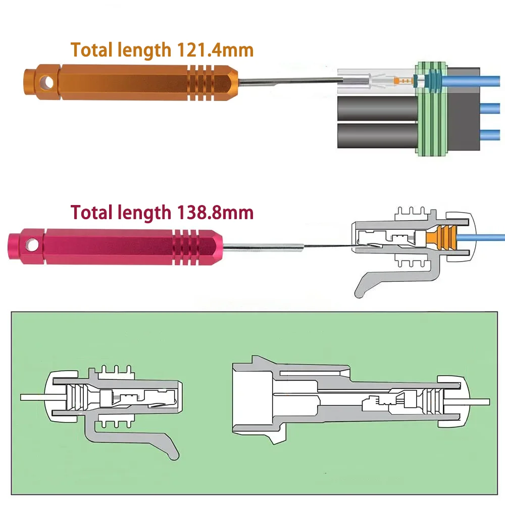 Car terminal disassembly kit, wire harness crimping connector, pin puller, hook kit for automotive and household equipment