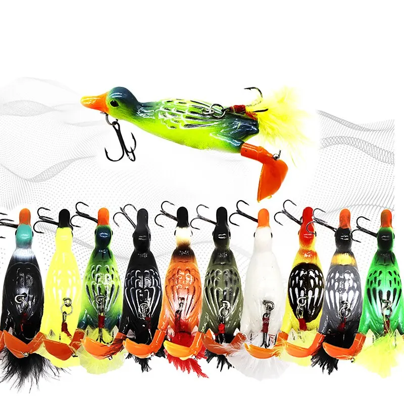 9.5CM 14g Floating 3D Suicide Duck Fishing Lures for Bass Pike Lifelike Bait Whopper Wobblers Pesca