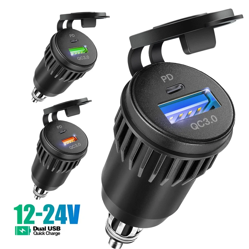 

Type c usb charging socket 12v dual usb port car charger socket plug for golf 6 7 mk 5 6 7 bmw x3 e83 usb outlet accessories