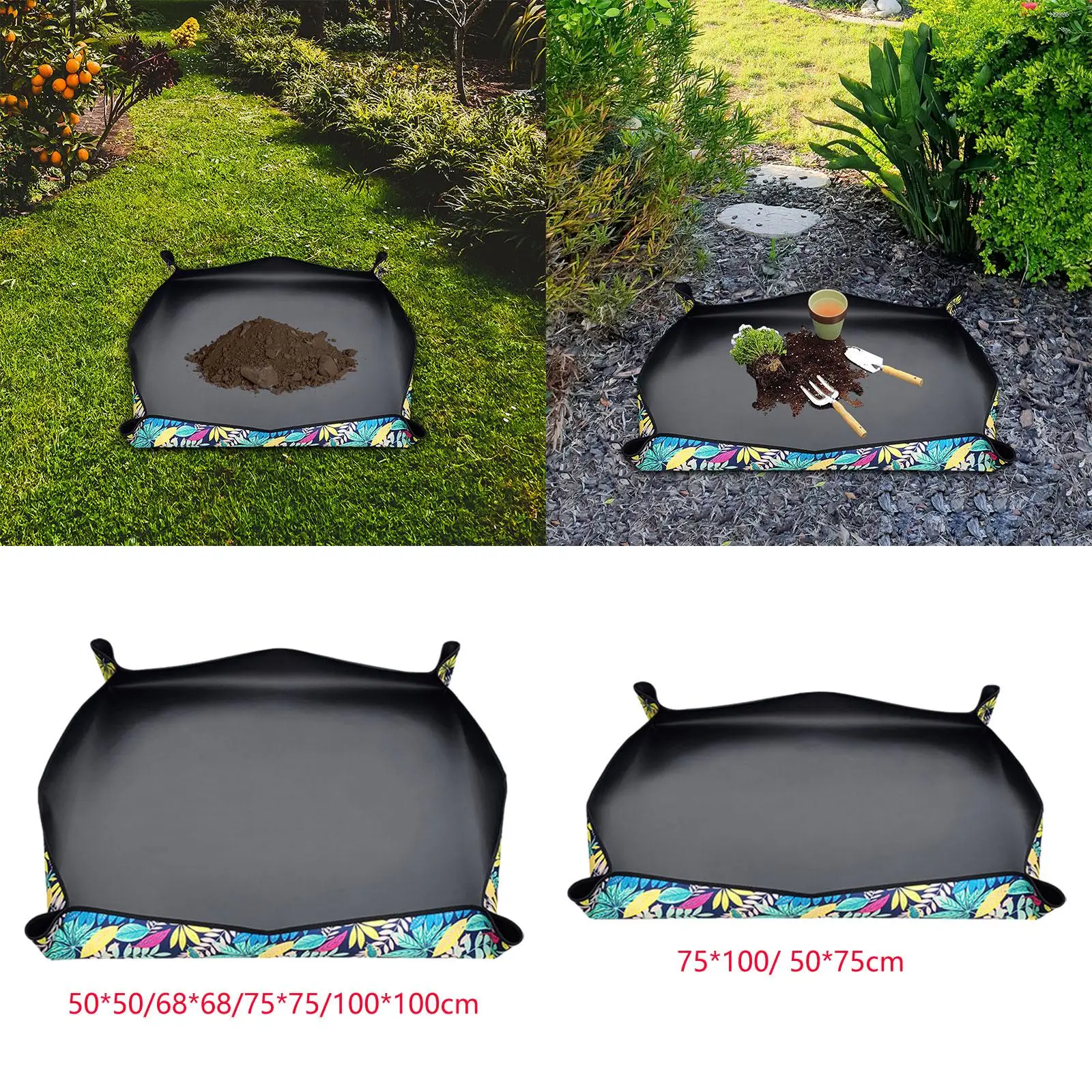 Planting Mat Gardening Mat Plant Transplanting Mat Plant Potting Tray Portable Foldable