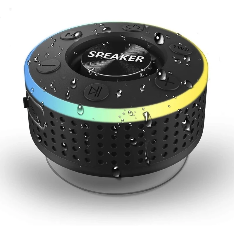 IPX7WaterproofMiniBluetoothSpeakerBanheiroMusicSpeakerVentosa