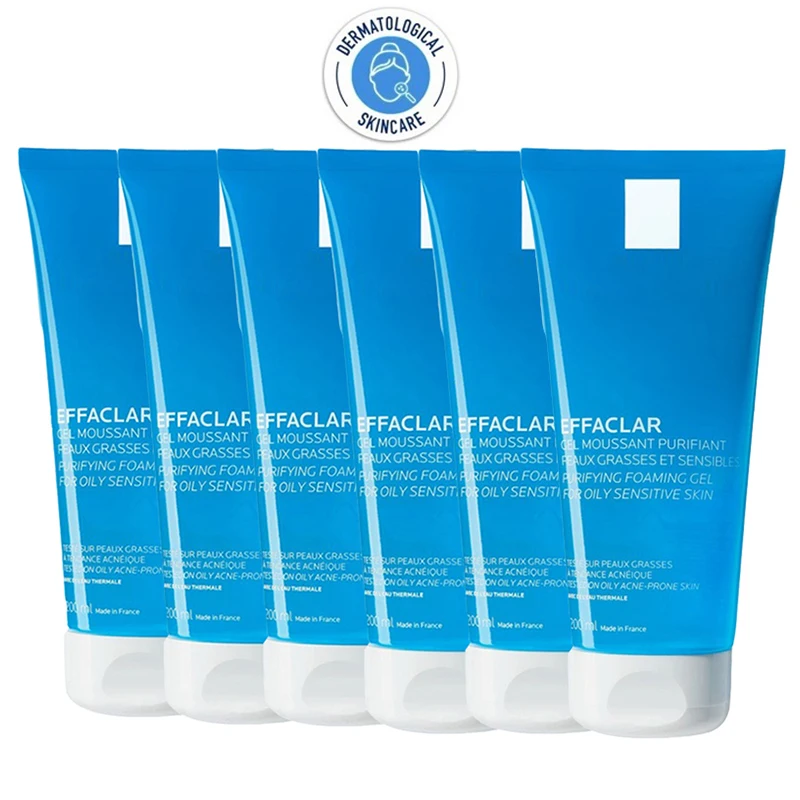 

6PCS Effaclar Purifying Foaming Gel 200ml | Non-Comedogenic Face Wash for Oily Acne-Prone Skin / France Skin care