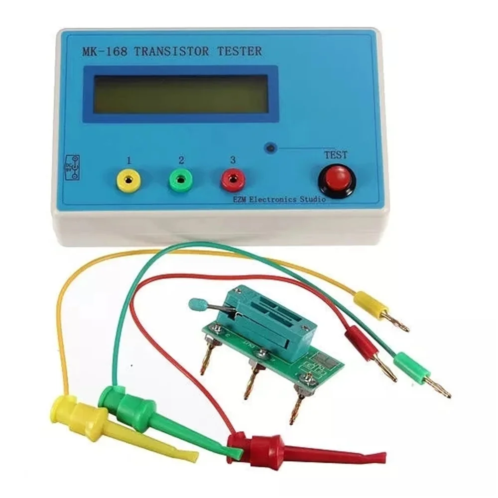 Mk168 Capacitance Meter Transistor Tester Measuring Resistance Capacitor Voltage Esr Rlc Npn