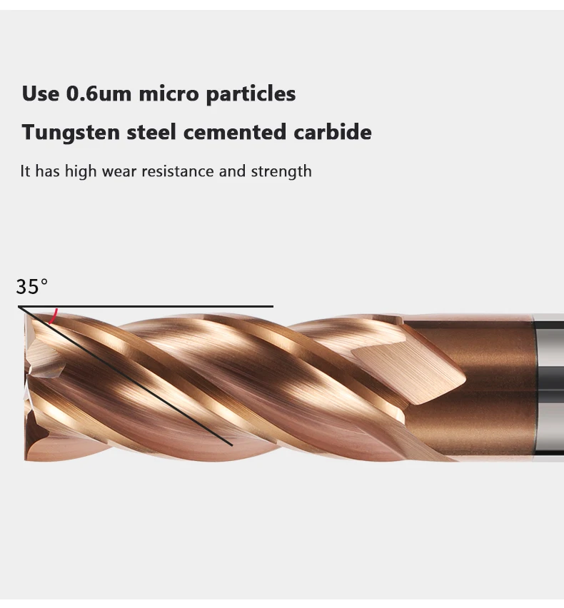 Carbide End Mill HRC55 4Flutes Metal Steel Tungsten Milling Cutter Alloy Coating 1-20MM