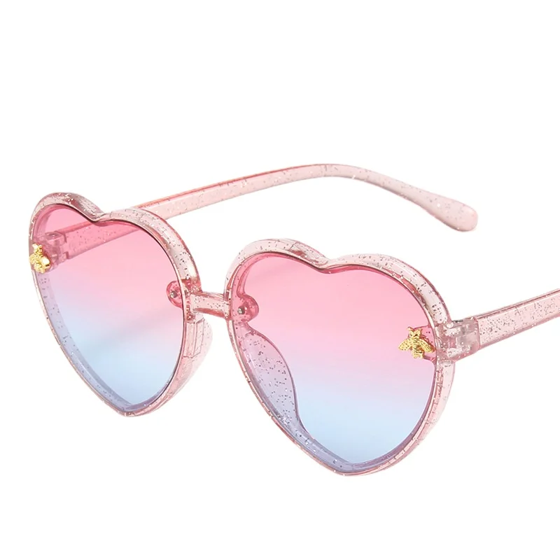 Children's Sunglasses Kids Transparent Colorful Bee Shaped Play Photo Eyewear