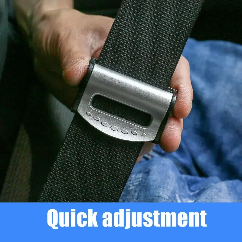 Adjustable Slip-Resistant Seat Belt Safety Clips - Set of 2