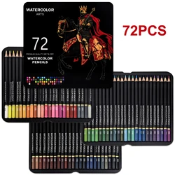 Professional Watercolor Pencils Set - Vibrant Blending for Wet or Dry Techniques - Perfect for Artistic Creations and Coloring (72 Watercolor C)