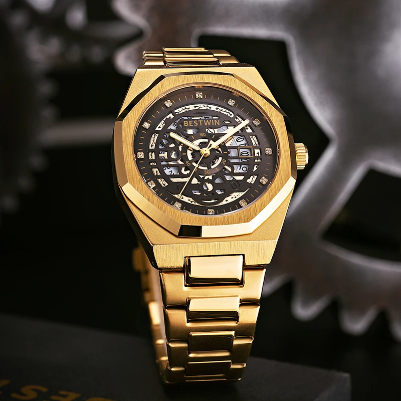 Stainless Steel Silver Luxury Brand Calendar Men Chronograph Quartz Watch Waterproof Sports Watches Relogio Masculino