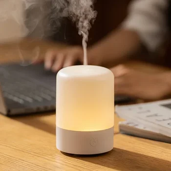 120ML USB Humidifier Purifier Mini Aroma Essential Oil Diffuser for Home Car Mute Mist Maker Diffuser with LED Color Lamp 1