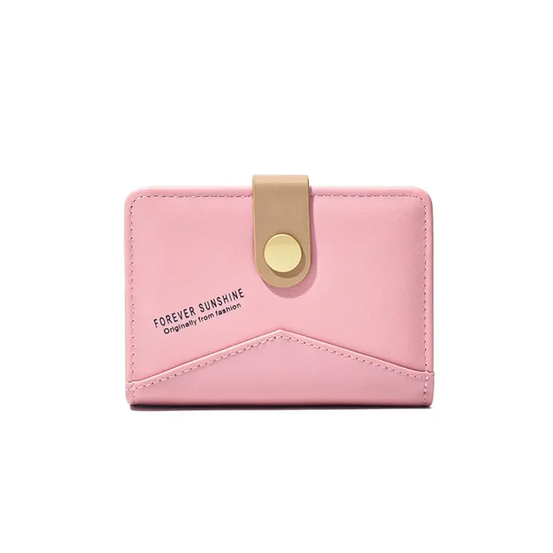 

Korean Version of Pure Color Simple Purse Female Pu Student Purse Large Capacity Fashion Women's Handbag