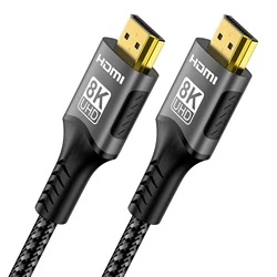 Ultra High - Speed 8K HDMI 2.1 Cable with EARC and HDR Support - 1m (8K Hdmi 2.1  Cable)