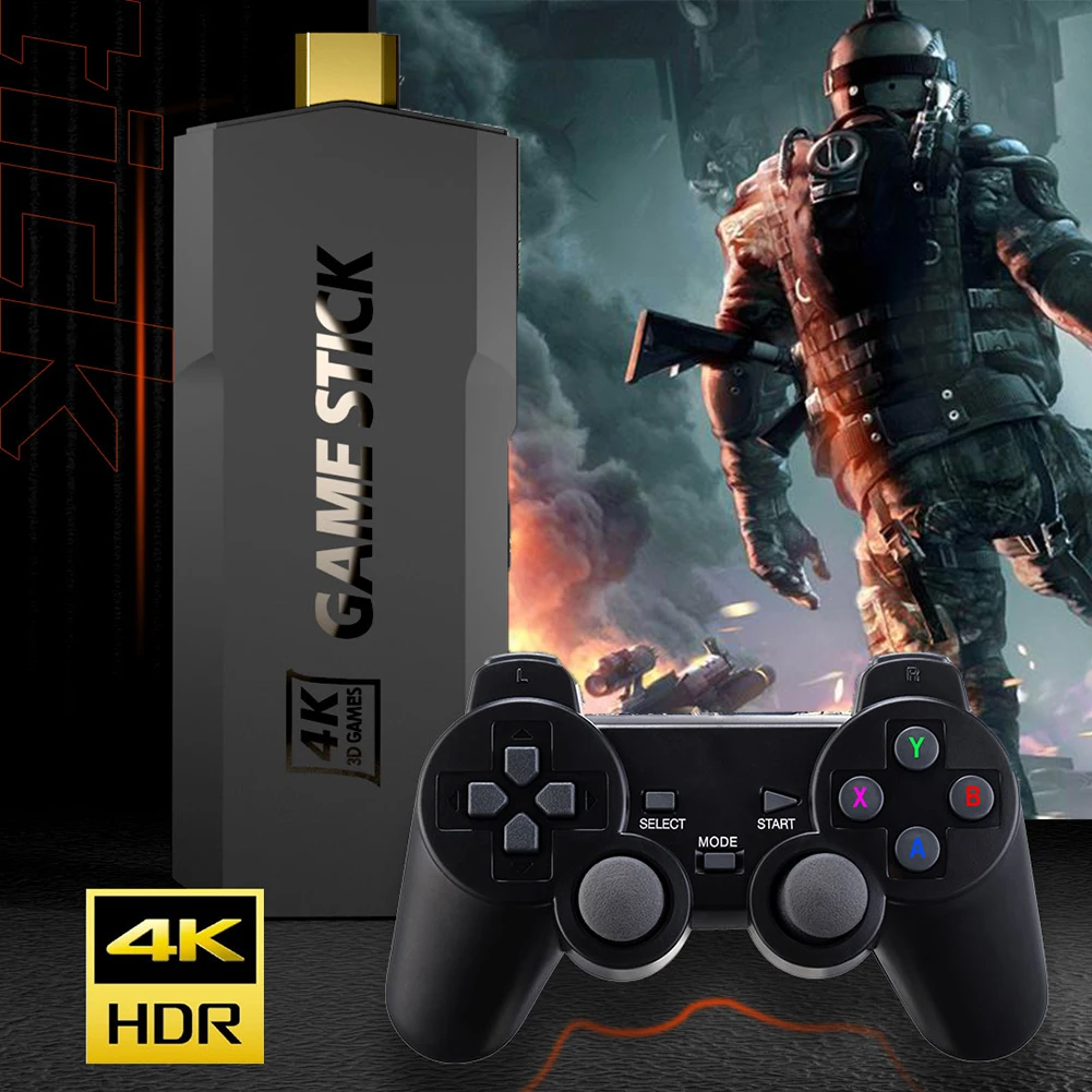 GD20 Game Console 4K 60fps Low Latency Output Ultra TV Game Stick Portable Retro Console Built-in 70K