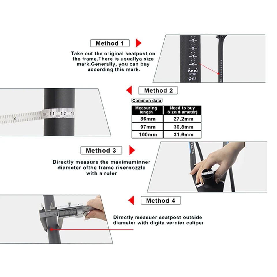 Reggisella Fibra Carbonio 27.2 30.8 31.6mm Reggisella Carbonio MTB E Bici Corsa - 27.2/30.8/31.6mm | Offset 25mm | Peso 210g Reggisella Bici Carbonio - Foto 3