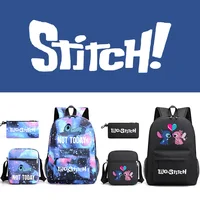 Stitch School Bag Casual Backpack Male and Female Student Backpack Printed Large Capacity Outdoor Backpack 4