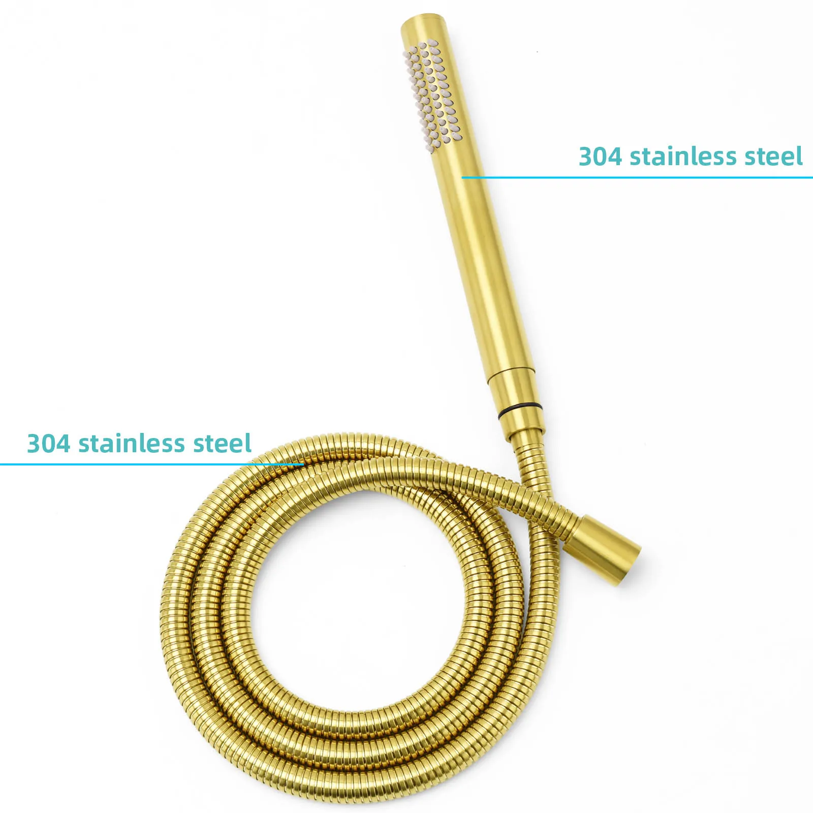 **Sydney Stock** KYLINS Hand Held Shower Head Mixer Tap Set With Adjustable Holder Brushed Gold Round WELS WaterMark Australia