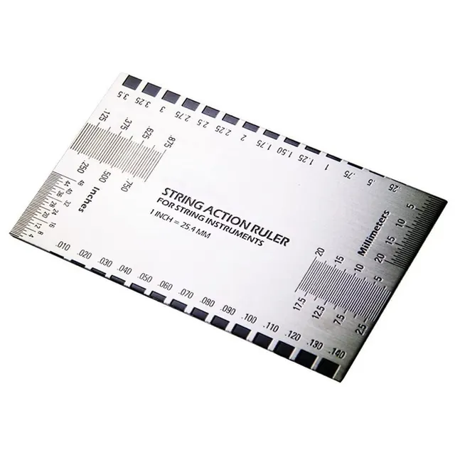 Medidor De Acción Para Guitarra - Regla De Altura De Cuerdas, PVC, Portátil, Para Ajuste Y Reparación