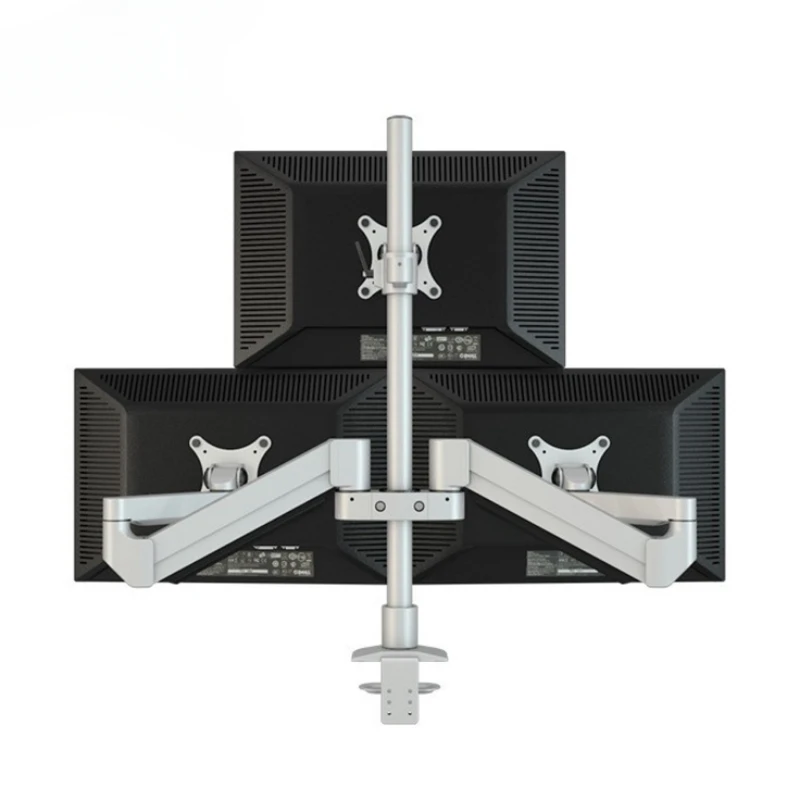 

2023 Newest Desktop Support Aluminum Full Motion Triple Monitor Arm with 70cm Stand Pole M2037 Triple Monitor Holder