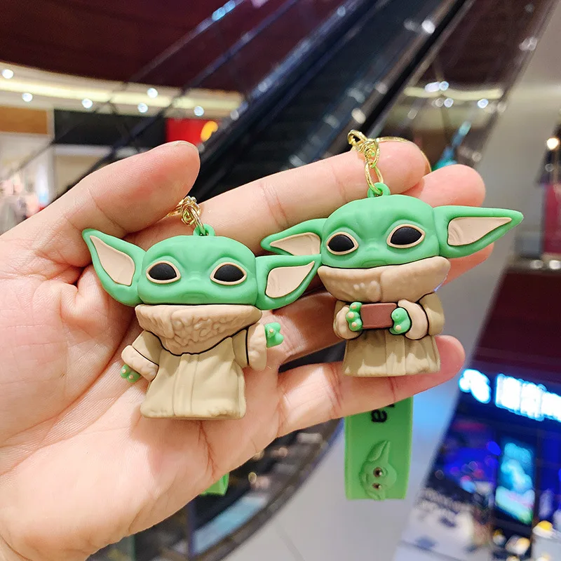 Cute Baby Yoda Mage Elder Portachiavi Mandalorian Yoda Baby Pvc Figure Action Toys Giocattoli Per Bambini Regali