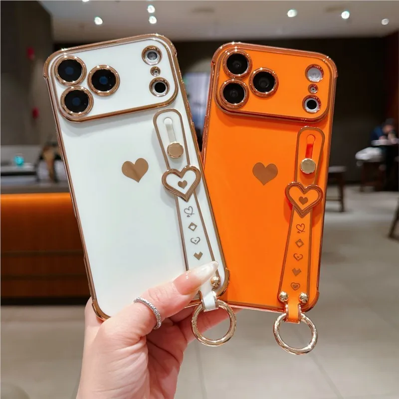 Love Heart Wrist Strap Case - Premium Fashion Smartphone Cover