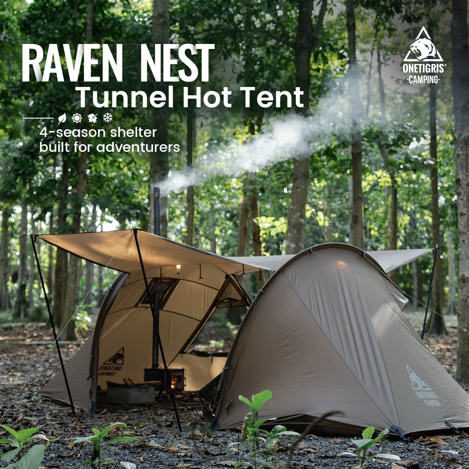 OneTigris Raven Nest Tunnel ホットテント 2人用 キャンプシェルター 