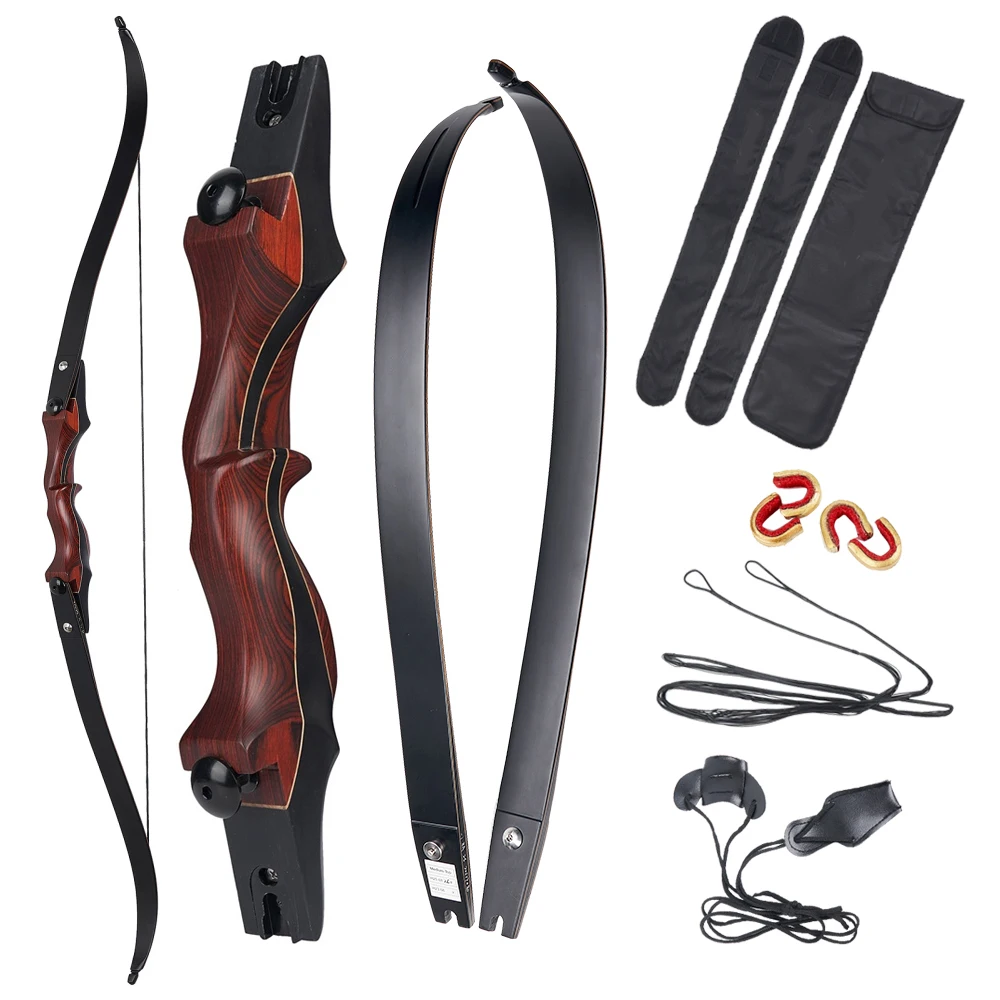 Kit de arco recurvo ILF de 58 pulgadas, arco de caza de 20 50 libras