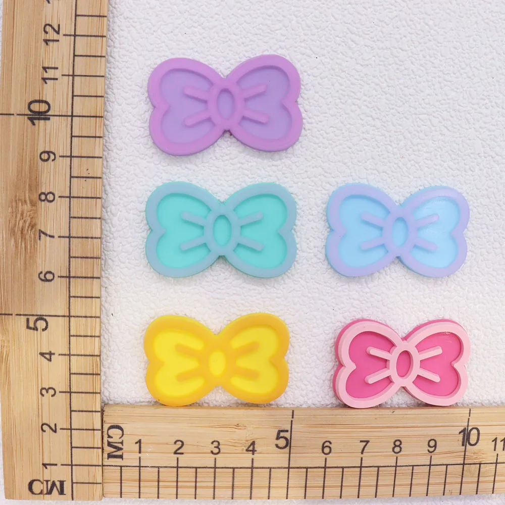 

Mix 50pcs PVC Cartoon Kawaii Colorful Bow Series Shoe Charm Buckle Clog Kids Cute Designer Decoration Fit DIY Croc Jibz Gift