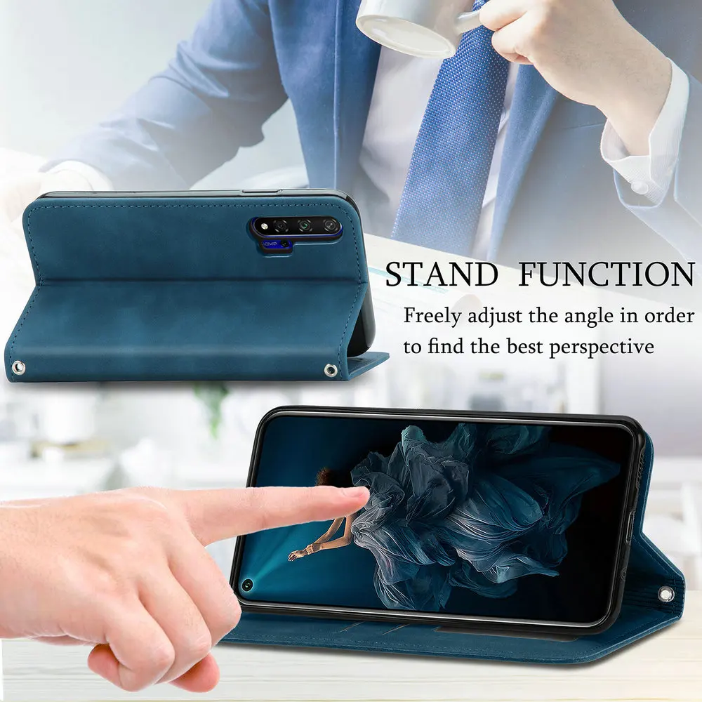 Smooth Leather Wallet Book Shell Flip Case for Huawei Nova Series Phone Cover