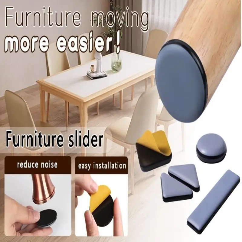 4pcs/set Furniture Leg Slider Pads Anti Scratch Easy Move Heavy Furniture Thickened Moving Pad Anti-abrasion Floor Protector Mat - Image 2