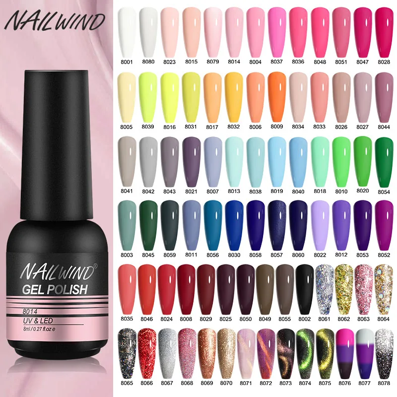 NAILWIND Semi-permanent Varnish UV Led Gel Nail Polish Esmaltes Hybrid Reflective Regular Manicure Top Base Coat Glue Nail Art
