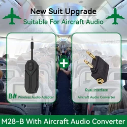 Bluetooth 5.4 HiFi Stereo Wireless Audio Adapter with Mic and 3.5mm AUX (B With AP Converter)