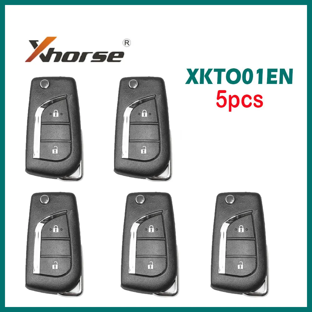 

5 шт./лот Xhorse XKTO01EN проводной дистанционный ключ 2 кнопки для Toyota универсальный автомобильный дистанционный ключ для VVDI Key Tool /VVDI2 (английская версия)