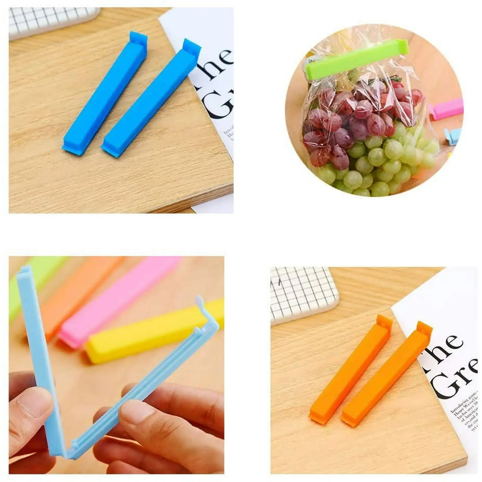 Kitchen Bag Clips 20PCS Random Color Versatile Kitchen Bag Clips Food Snack Organizer Tea Bag Seal Clip Kitchen Tools Durable and Reusable Tools