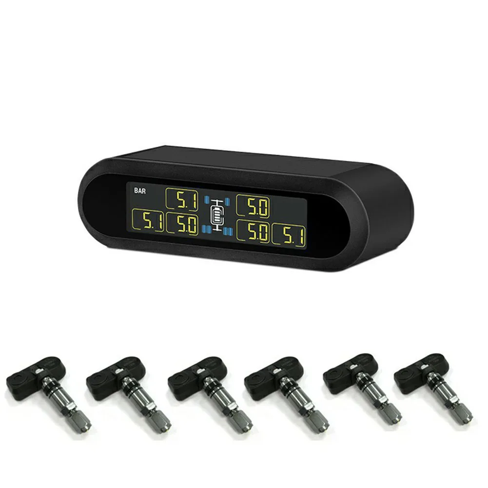ڵ ¾翭  RV Ʈ TPMS Ÿ̾ з ͸ ý,  LCD ÷, 6  ,  ڵ Ÿ̾ 溸 ý