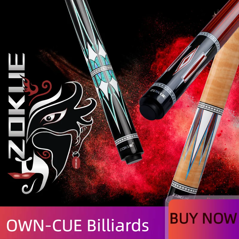 ZOKUE Carom Cue 3 Cushion Game Cue 12mm SKY FAY Tip Double High end