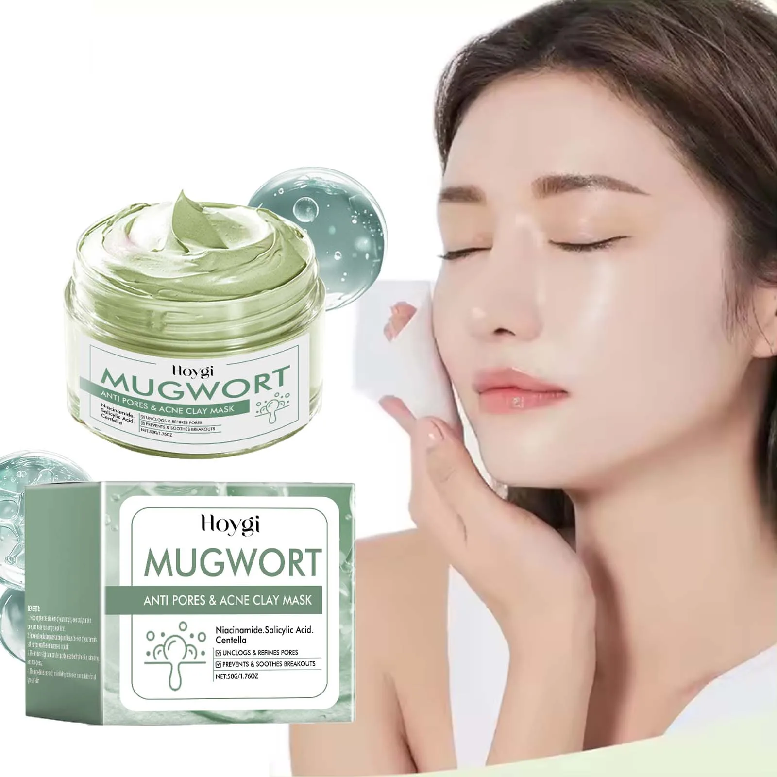 Face Clean Mask Pore Shrinking Oil Control Deep Cleansing Exfoliating Acne Treatment Moisturizing Blackhead Remover Mud Mask